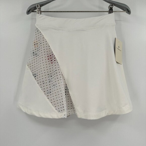 Tuckernuck Pants - Tuckernuck TNUCK Sport White/Fresh Buds Perforated Skort/Skirt sz S Tennis Prep